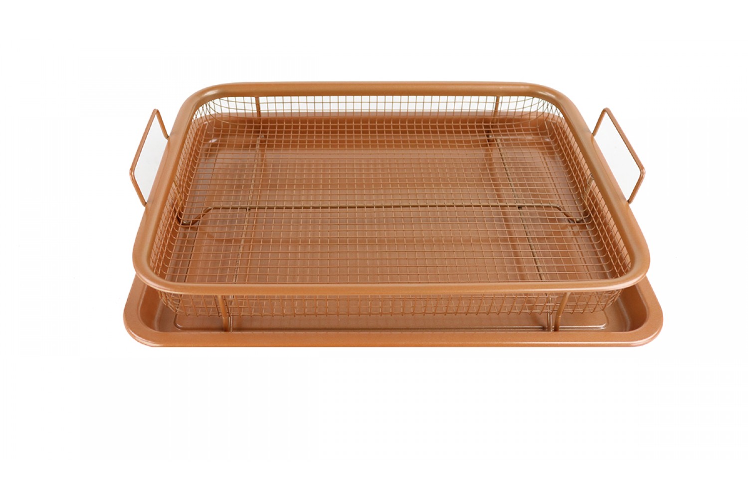 Copper Crisper Oven Air Fryer – Non Stick Crisper Tray Copper Basket Air  Fryer