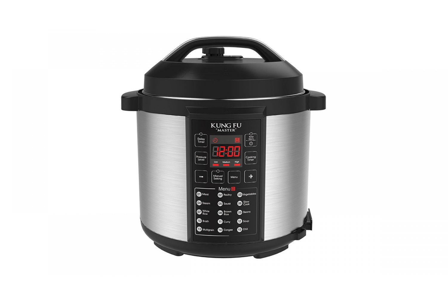 6.3 Liter 7 in 1 Pressure Cooker-Black