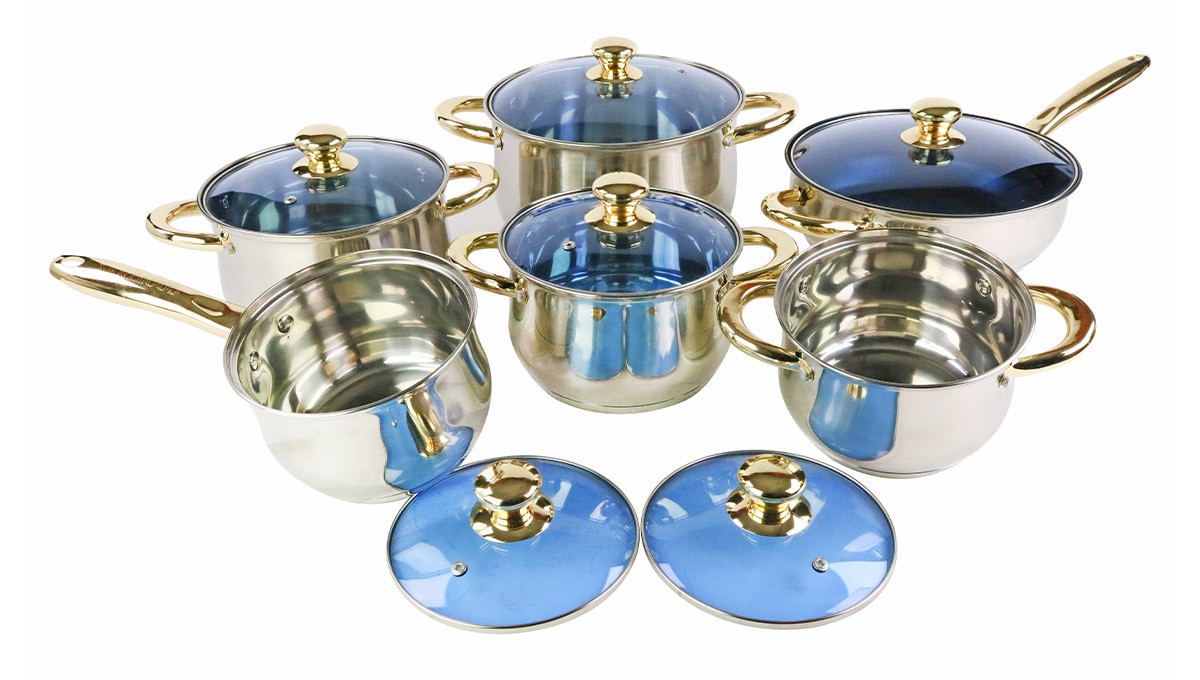 12pc Stainless Steel Cookware Set 