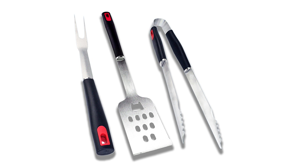 3 Pc Stainless Steel Bbq Set 