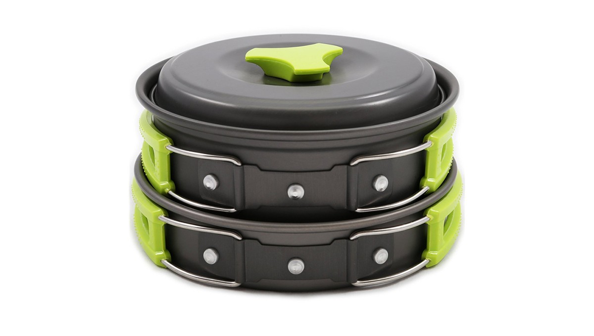 10 Pc Camping Cookware Set 