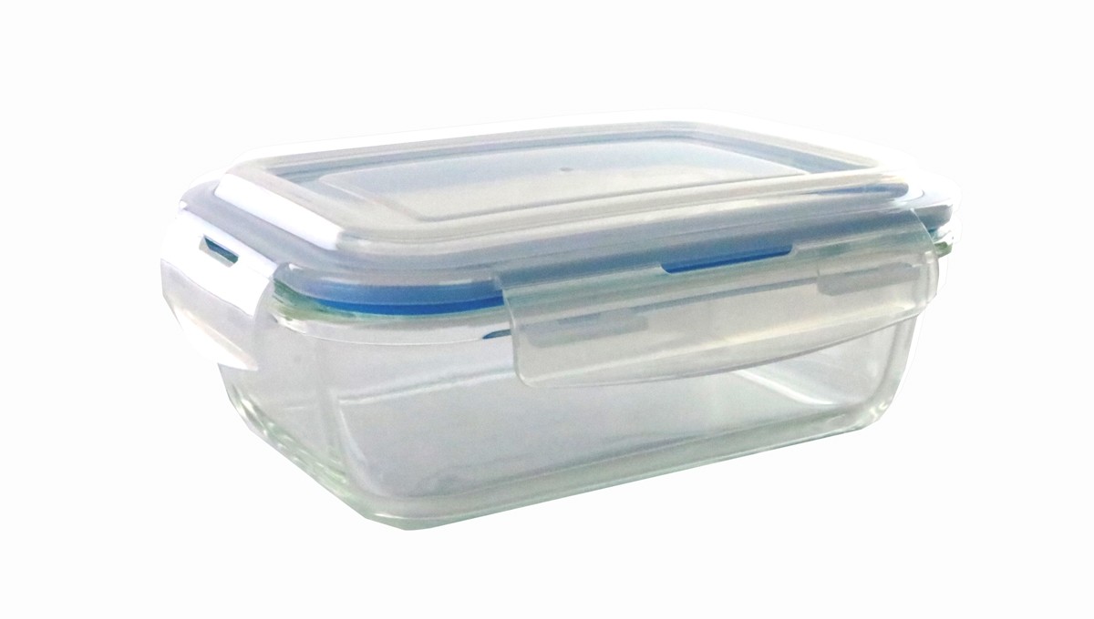 640ML RECTANGLE GLASS FOOD CONTAINER
